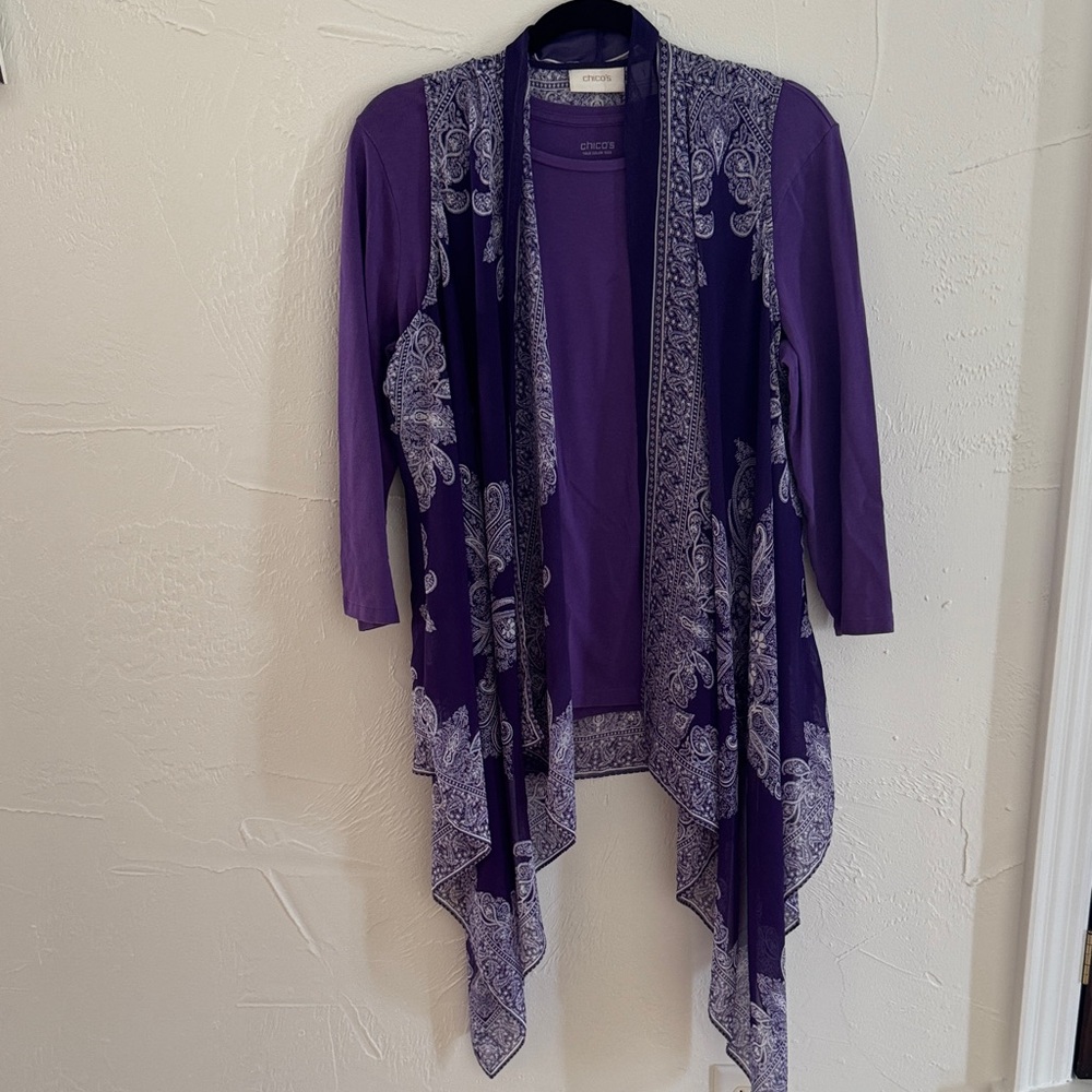 💜 Chico’s 2-Piece Purple Blouse Set 💜